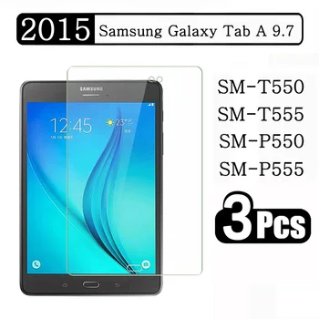 (3 упаковки) Закаленное Стекло для Samsung Galaxy Tab A 9.7 & S Pen 2015 SM-T550 SM-T555 SM-P550 SM-P555 Защита экрана от царапин