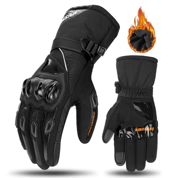 Мотоциклетные перчатки Водонепроницаемые Guantes Moto Мужские перчатки для езды на мотоцикле Перчатки для мотокросса с сенсорным экраном Зимние ветрозащитные