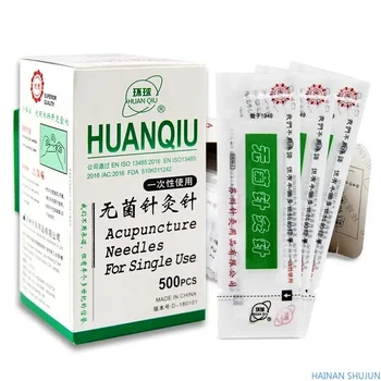 Новая упаковка одноразовых стерильных игл для акупунктуры Huanqiu 500 шт.